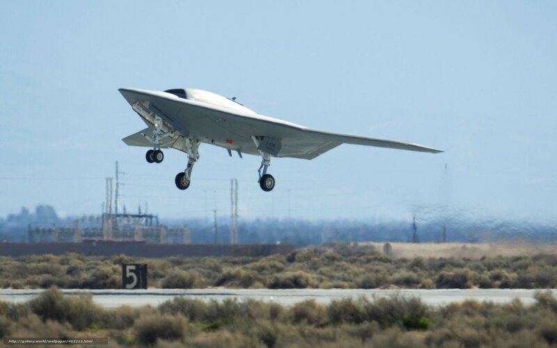 stealth drone taking off