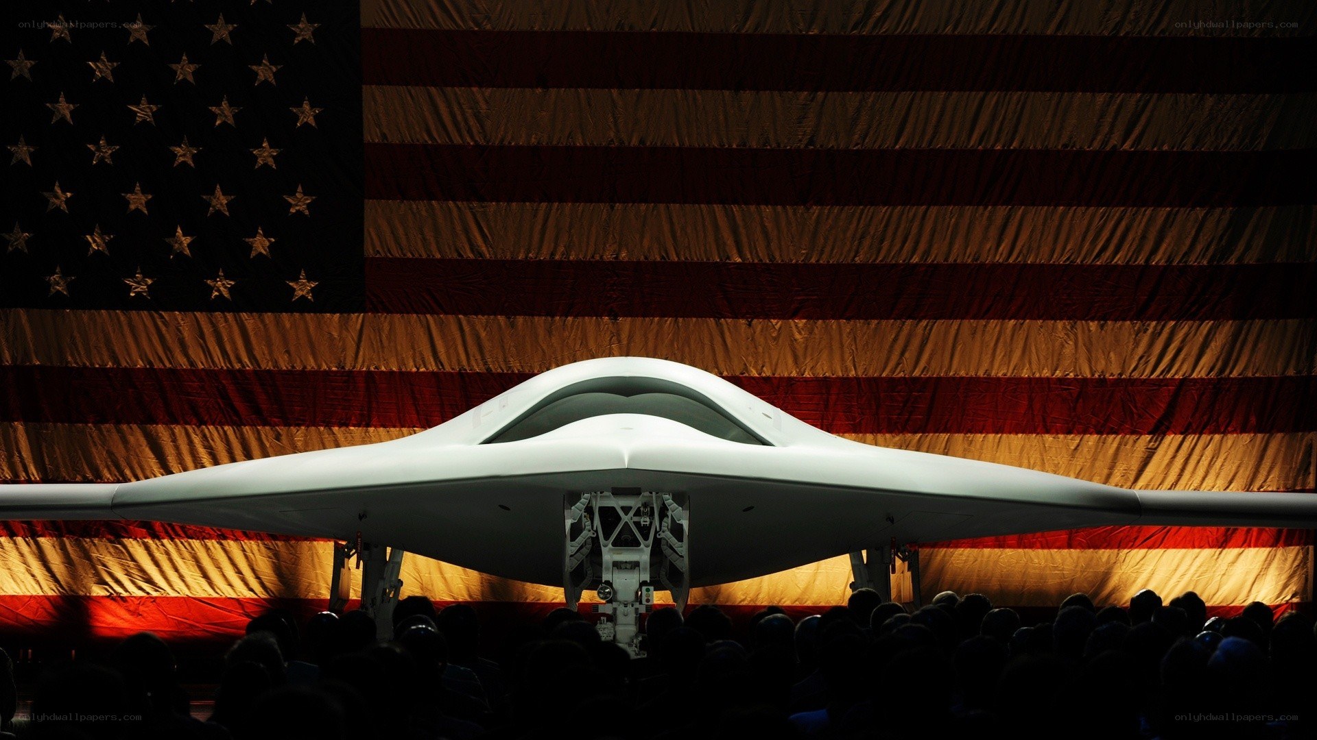 Stealth drone with American flag