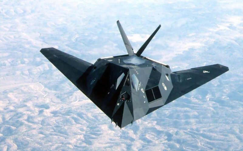 Stealth Fighter Jet — Black, Aerial, Photograph