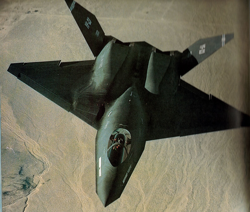 Stealth Fighter Jet — Black, Dramatic, Photograph, Aircraft, Desert