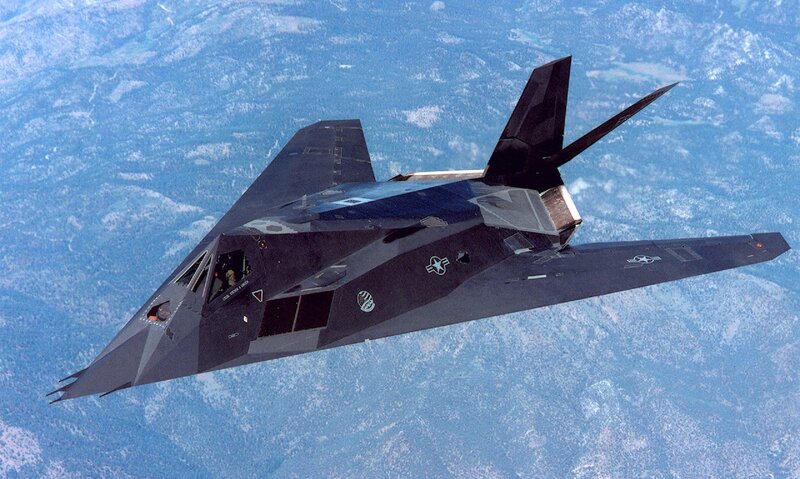 Stealth Fighter Jet — Black, Dramatic, Photograph