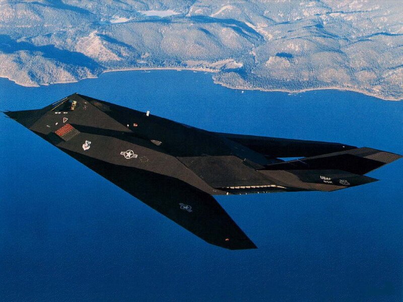 Stealth Fighter Jet — Black, Serene