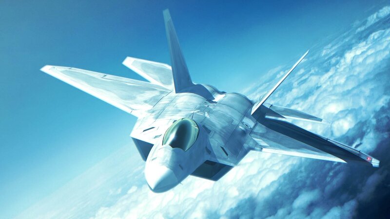 Stealth Fighter Jet — Blue, Dramatic, Digital Art, Clouds