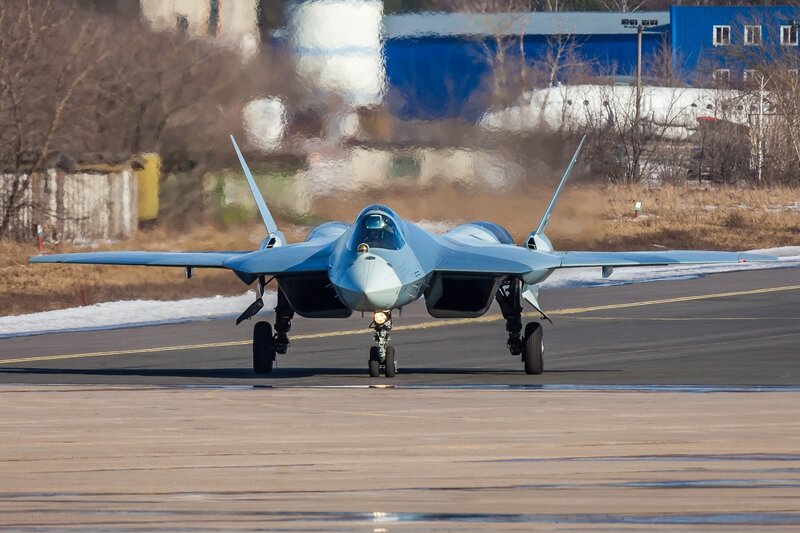 Stealth Fighter Jet — Blue, Dramatic, Winter, Photograph