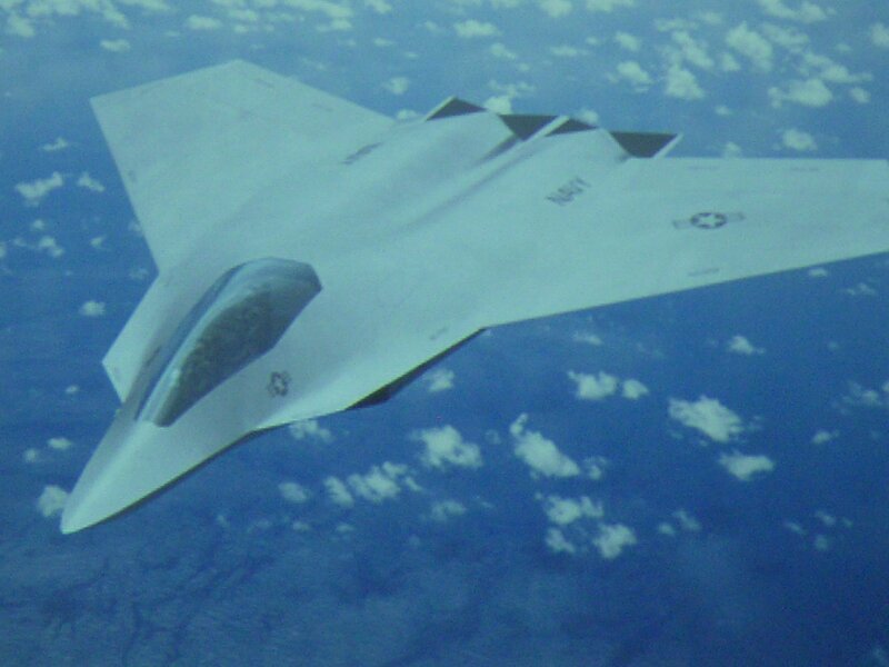 Stealth Fighter Jet — Blue, Serene