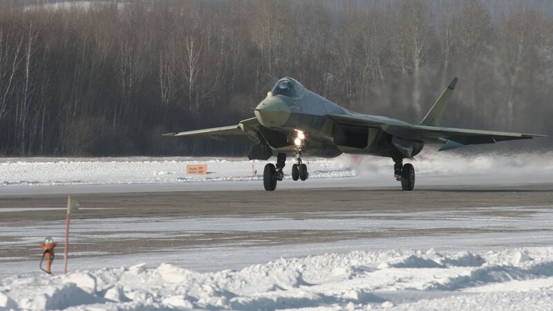 Stealth Fighter Jet — Gray, Cold, Winter, Photograph, Runway