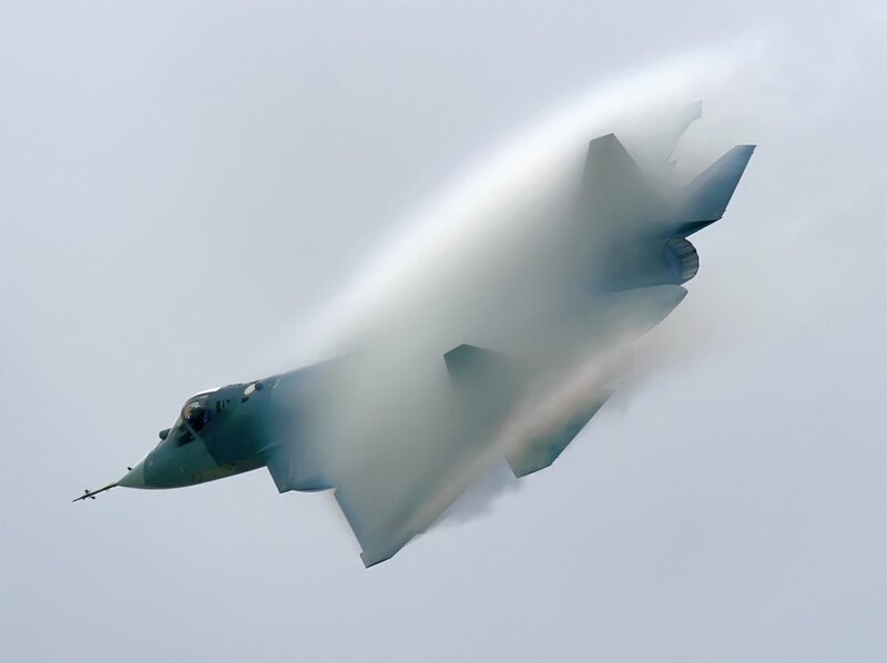 Stealth Fighter Jet — Gray, Dramatic, Photograph, Clouds