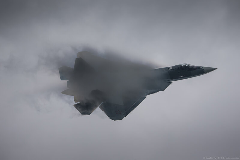 Stealth Fighter Jet — Gray, Dramatic, Photograph, Smoke, Clouds
