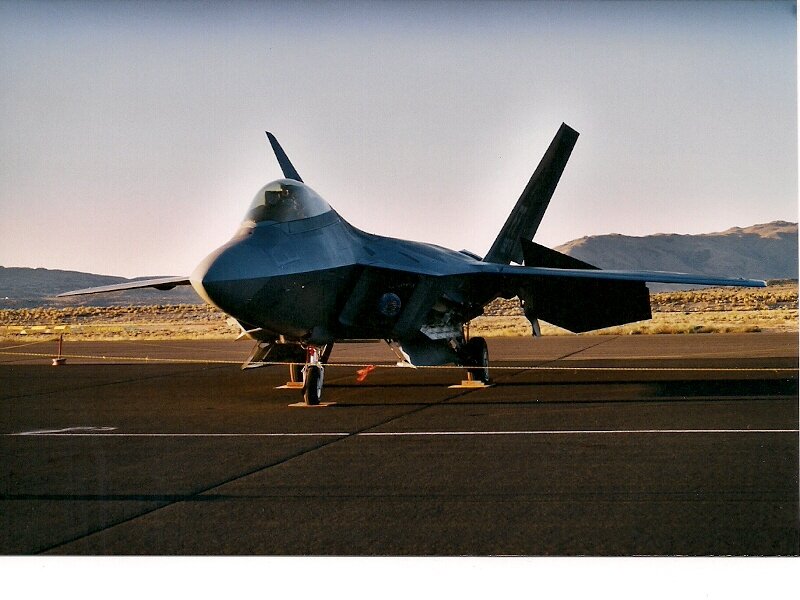 Stealth Fighter Jet — Gray, Dramatic, Sunset