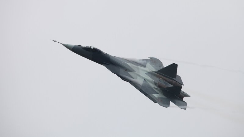 Stealth Fighter Jet — Gray, Dynamic, Photograph, Aircraft, Sky, Smoke