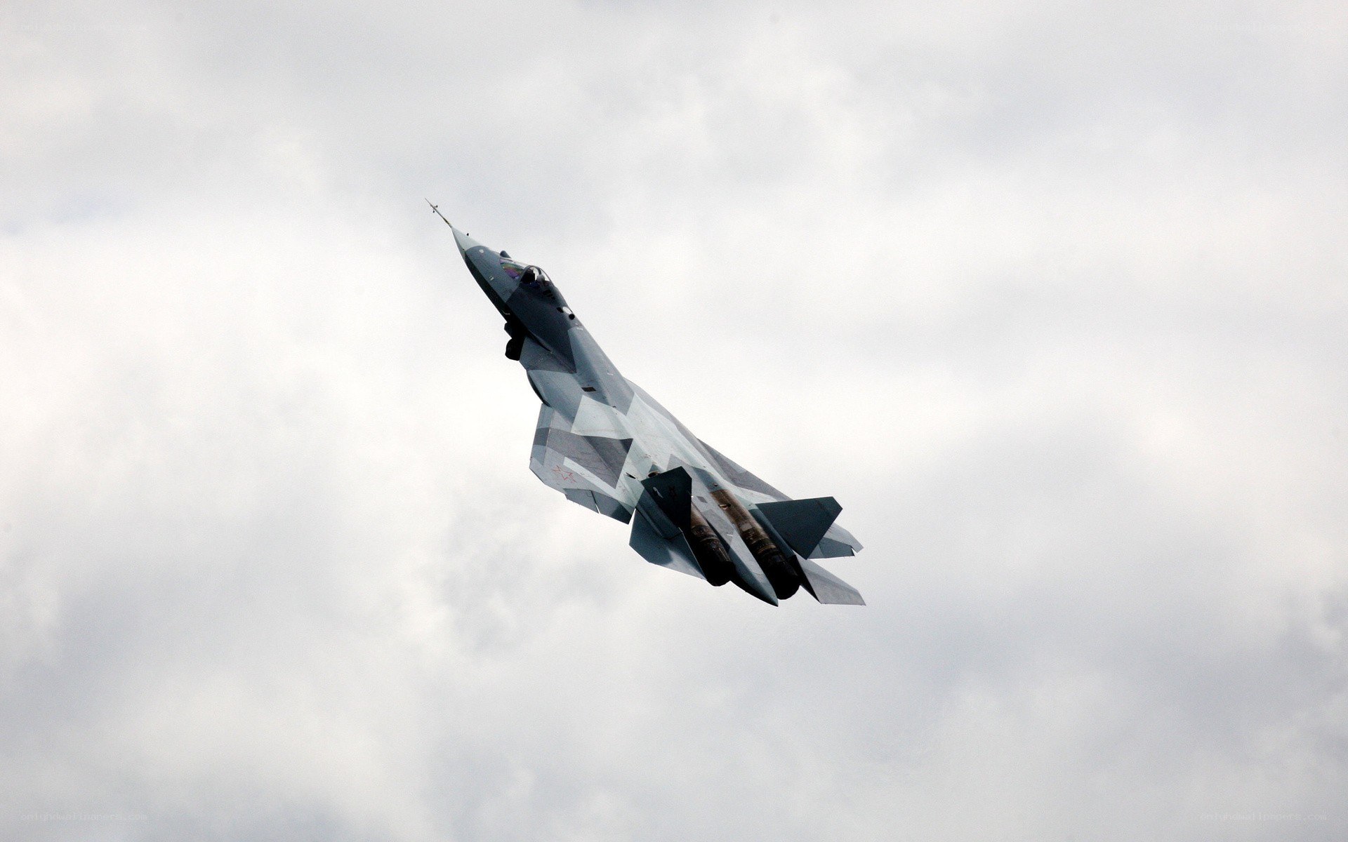 Stealth fighter jet in flight