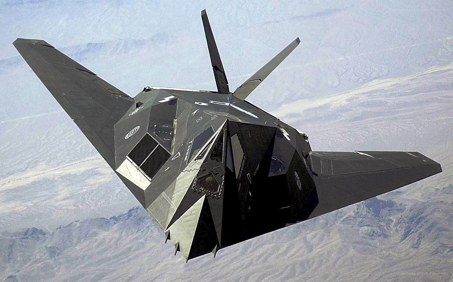 Stealth fighter jet in flight