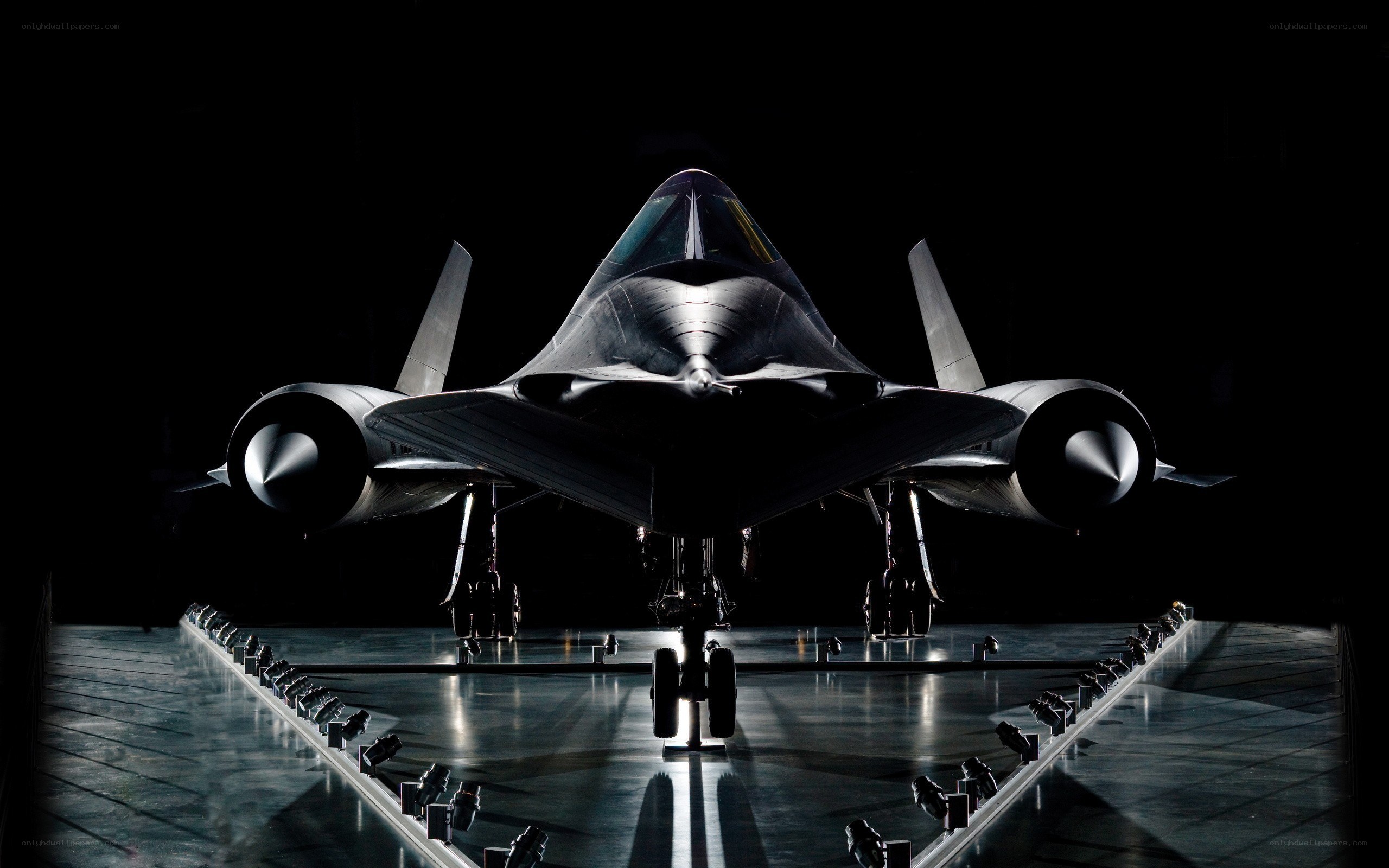 Stealth fighter jet on display