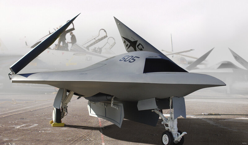 Stealth fighter jet on tarmac