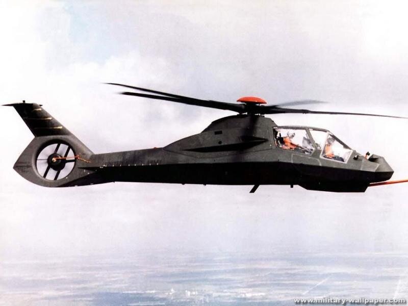 Stealth helicopter in flight
