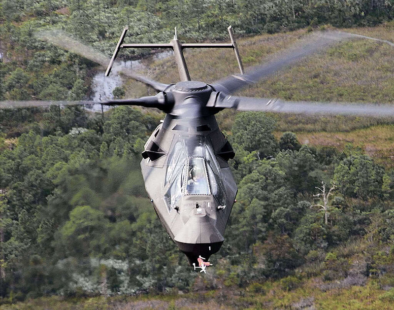 Stealth helicopter in flight