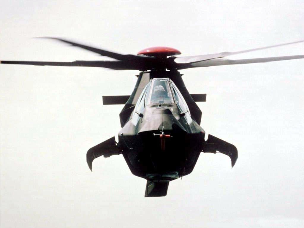 stealth helicopter in flight