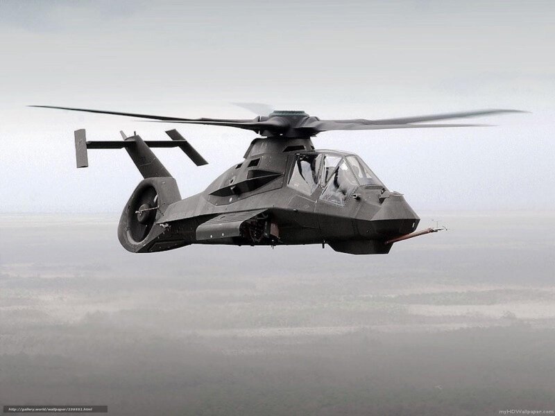 stealth helicopter in flight