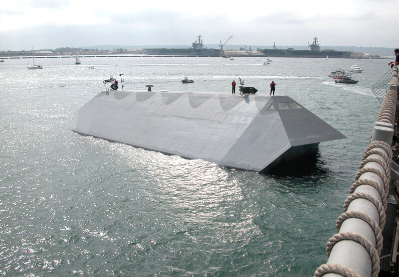 Stealth Ship in Harbor