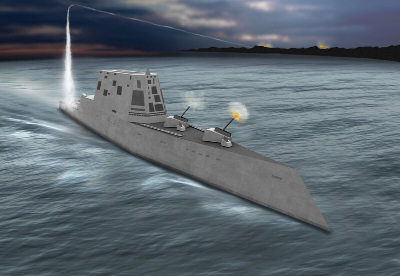 Stealth Warship at Sea