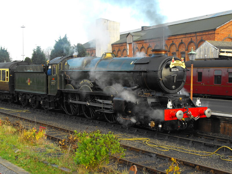 Steam locomotive at railway station