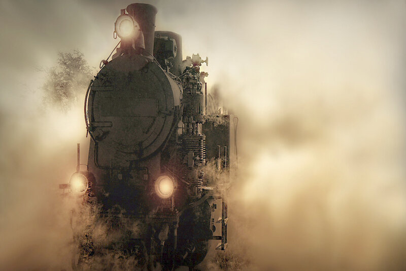 Steam Locomotive — Brown