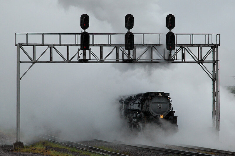 Steam Locomotive — Gray, Dramatic