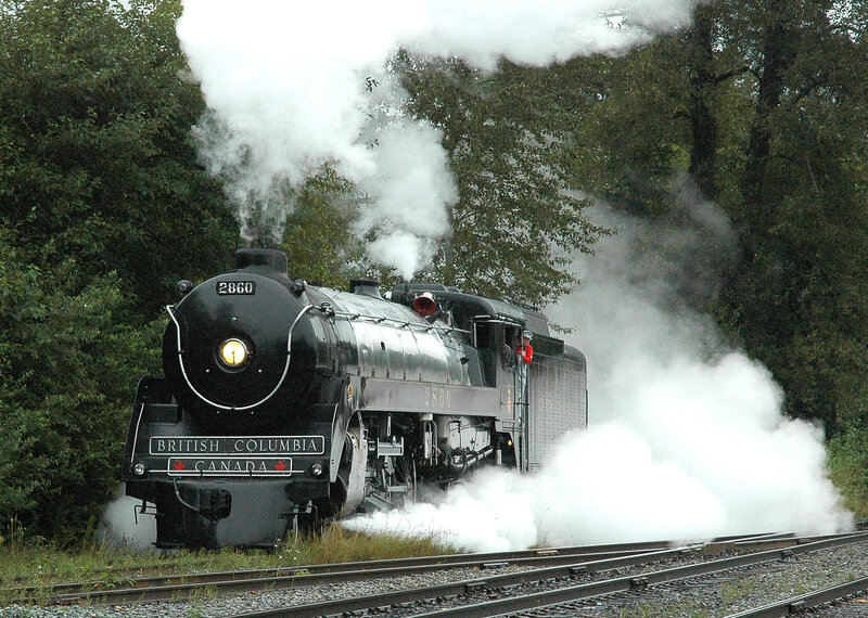 Steam locomotive in British Columbia
