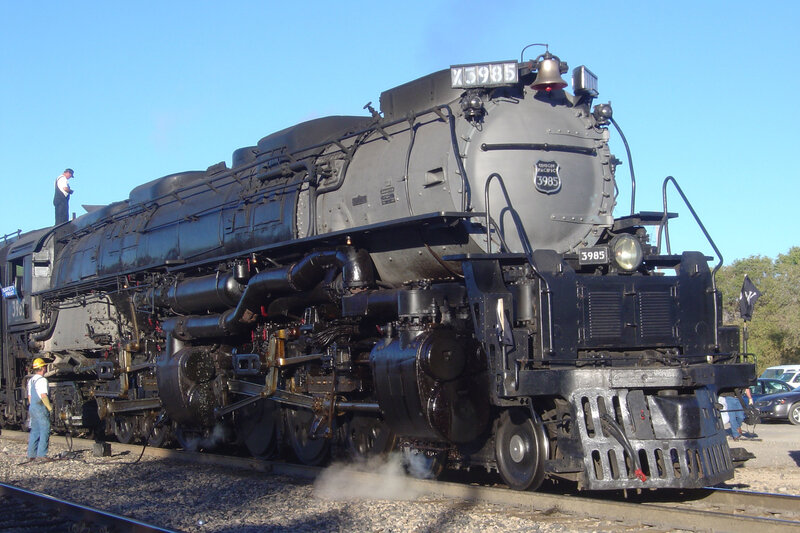 Steam locomotive on display