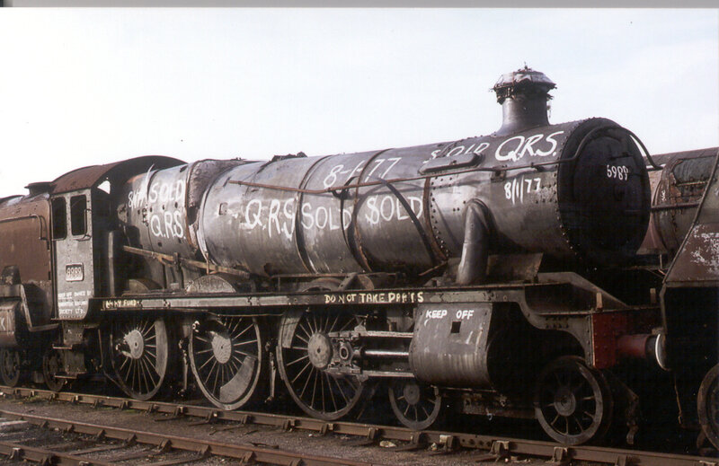 Steam locomotive on display