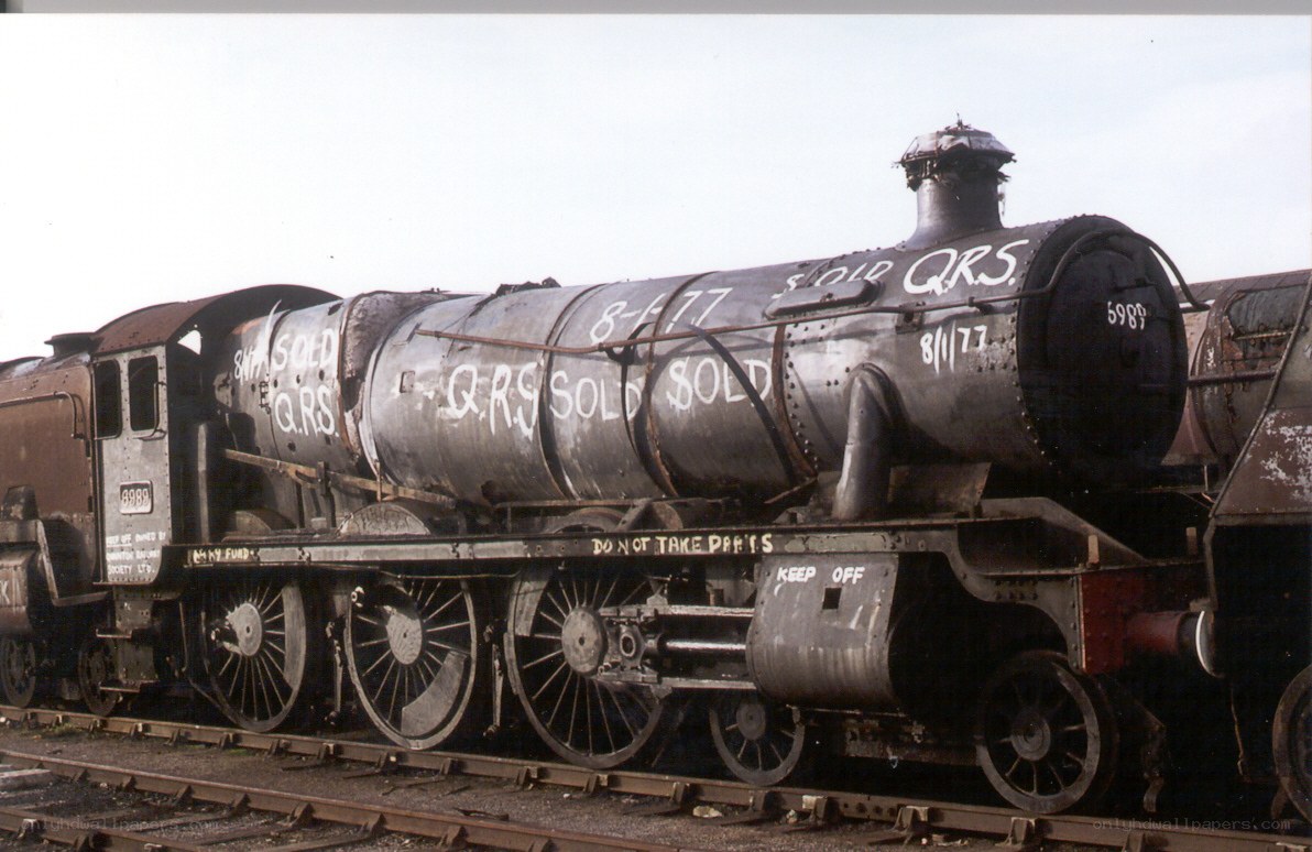Steam locomotive on display
