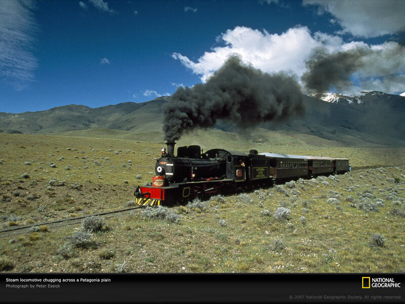 Steam Locomotive on Plain