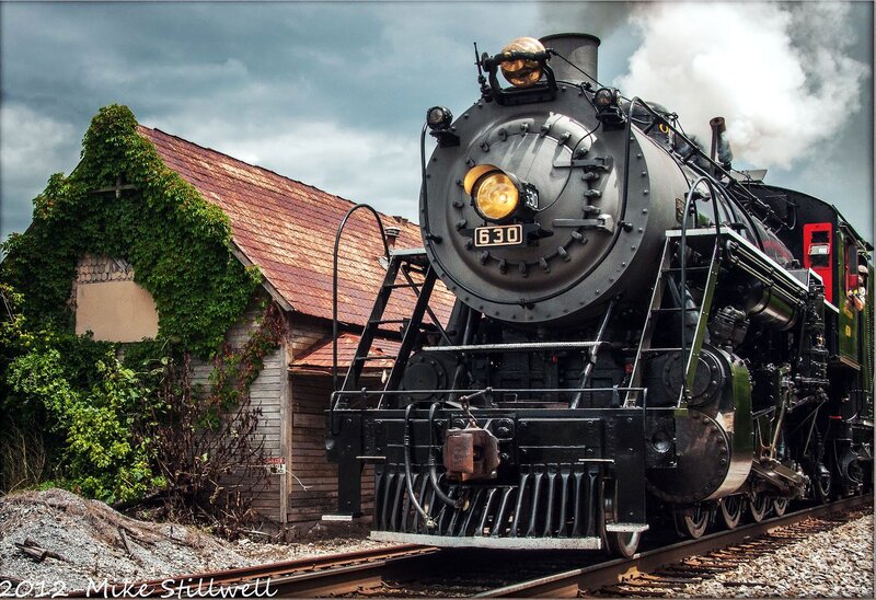 Steam Locomotive on Tracks — Black, Dramatic, Photograph, Train