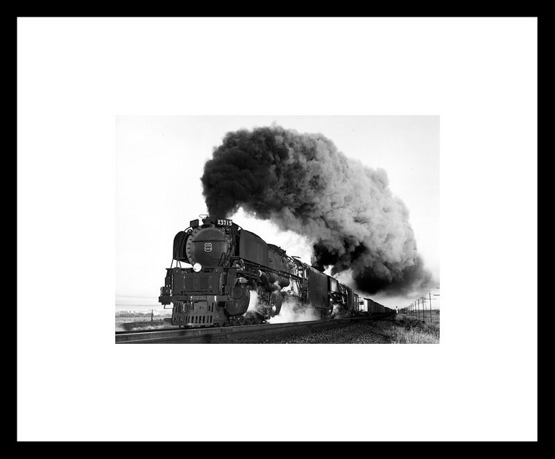 Steam Locomotive Train — Black, Dramatic, Afternoon