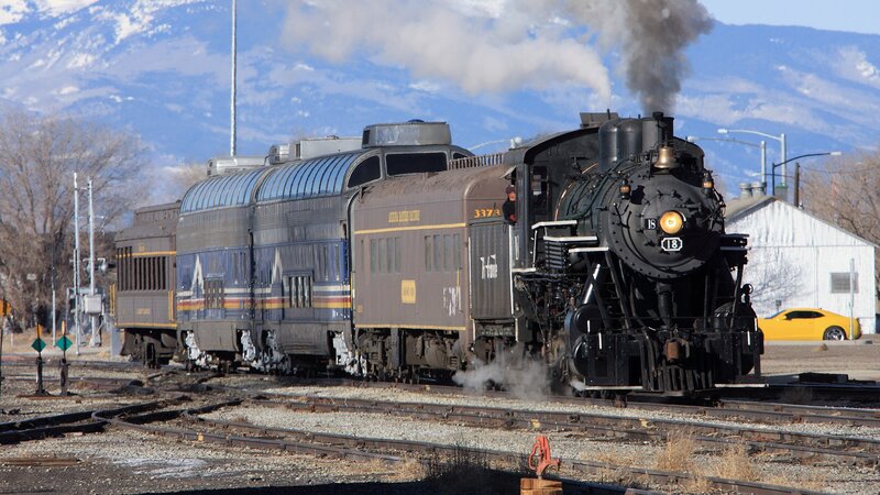 Steam Locomotive Train — Black, Industrial