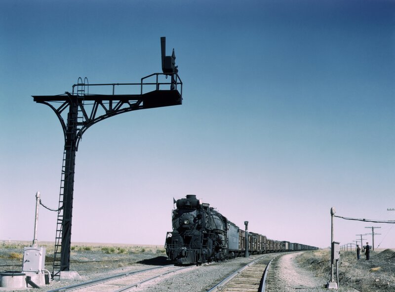 Steam Locomotive Train — Blue, Serene