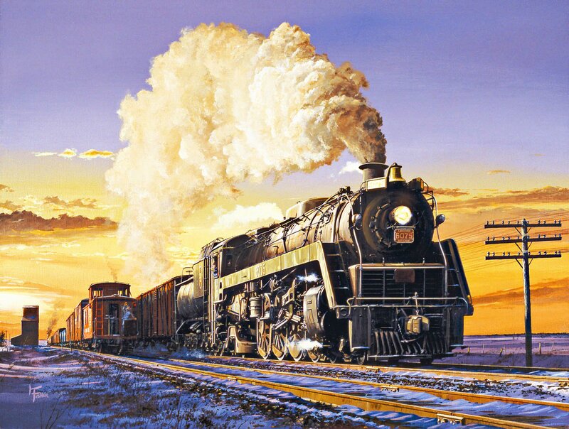 Steam Locomotive Train — Yellow