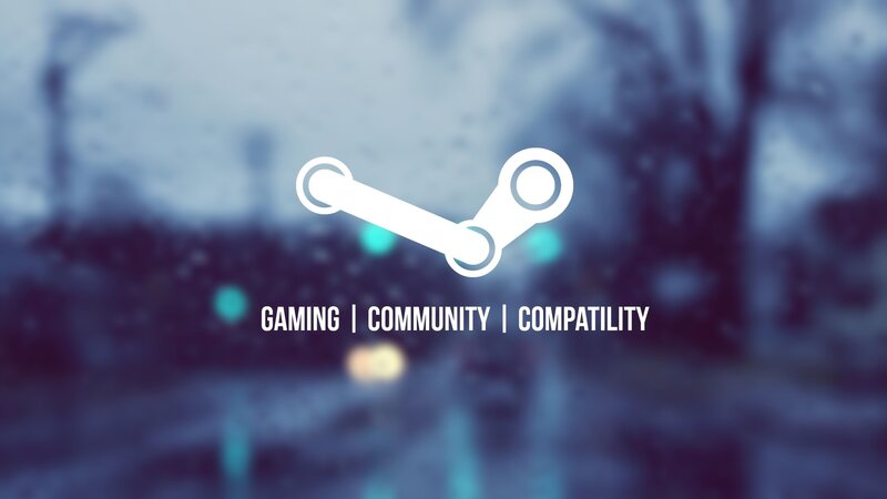 Steam Logo on Background