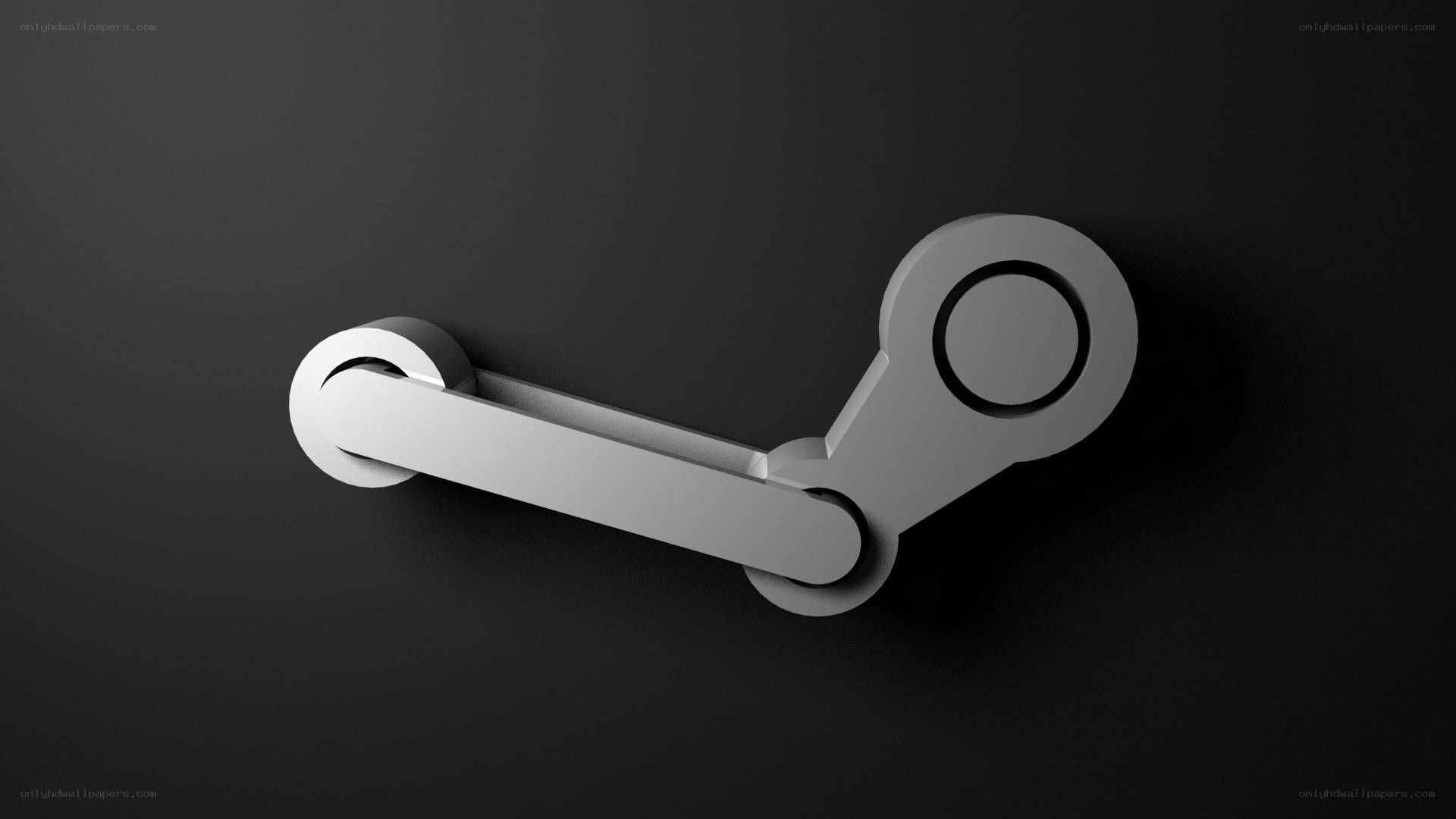 Steam logo on dark background