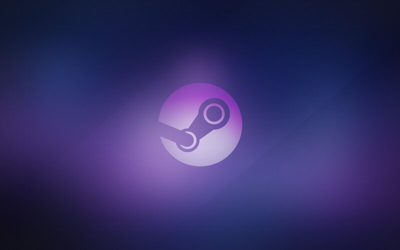 Steam Logo on Purple Background