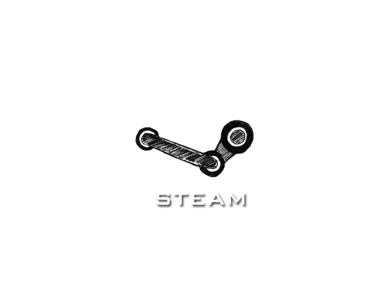 Steam logo sketch