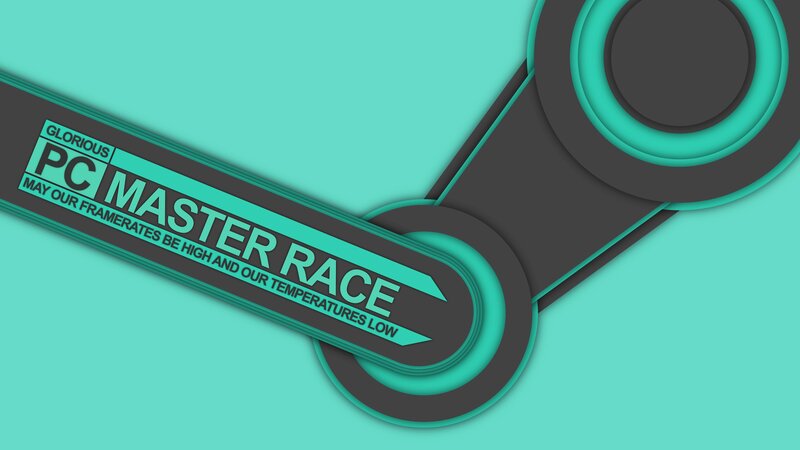 Steam Logo with Text — Teal