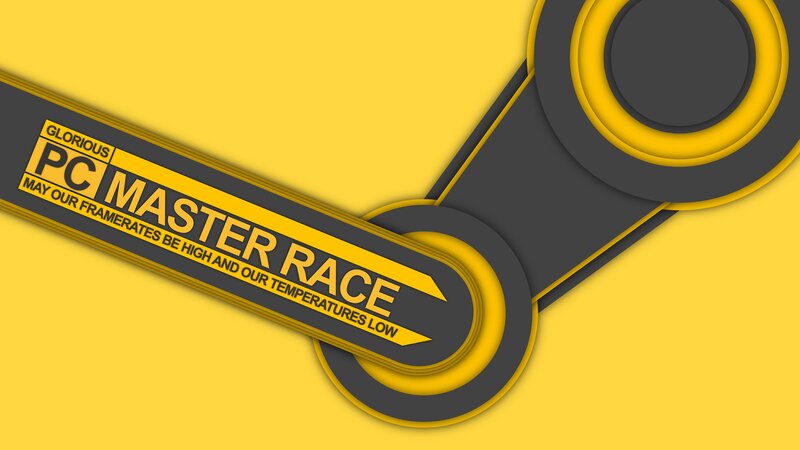 Steam Logo with Text — Yellow, Bold