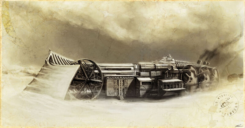 Steam-powered Arctic vehicle