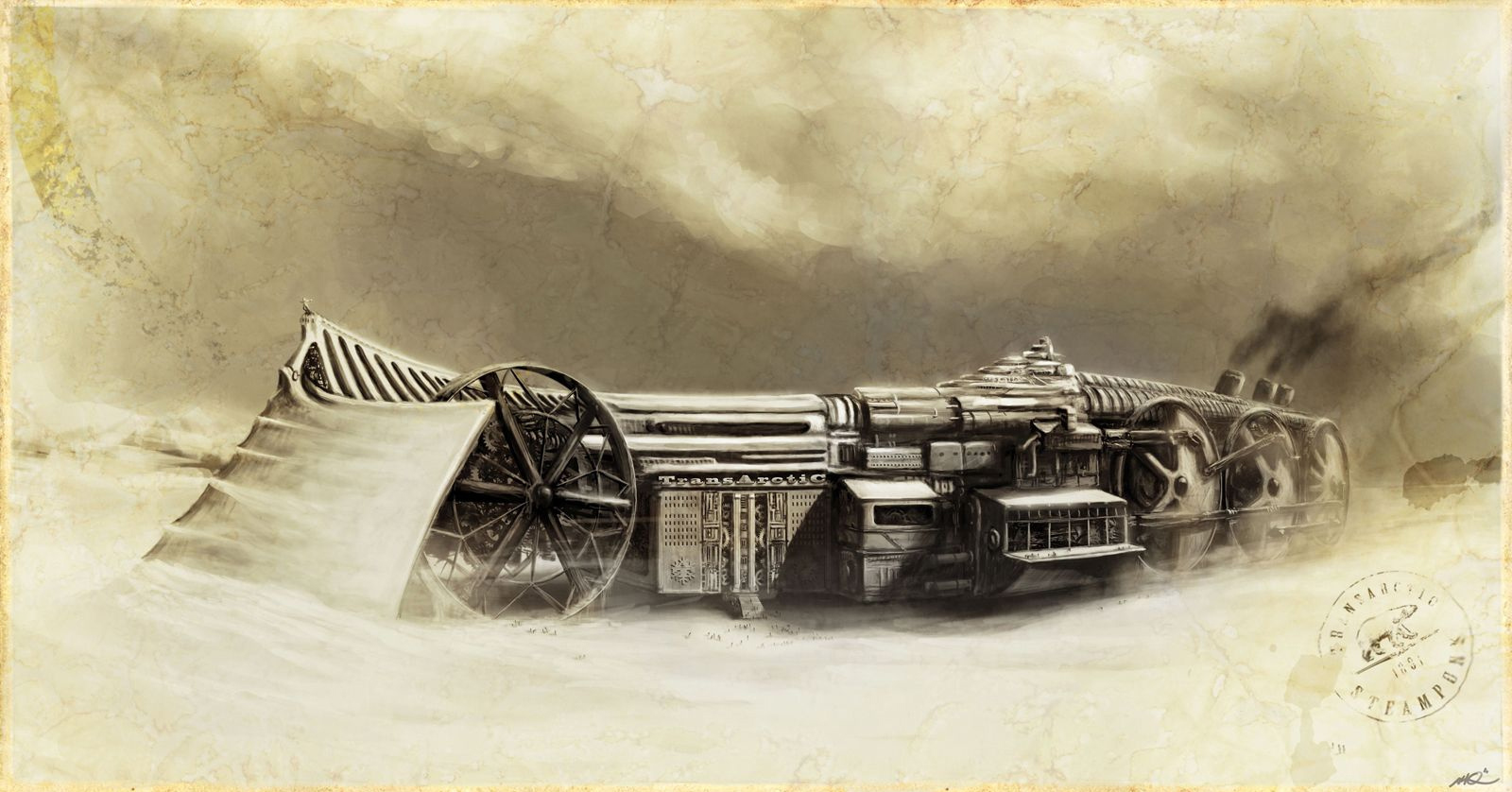 Steam-powered Arctic vehicle