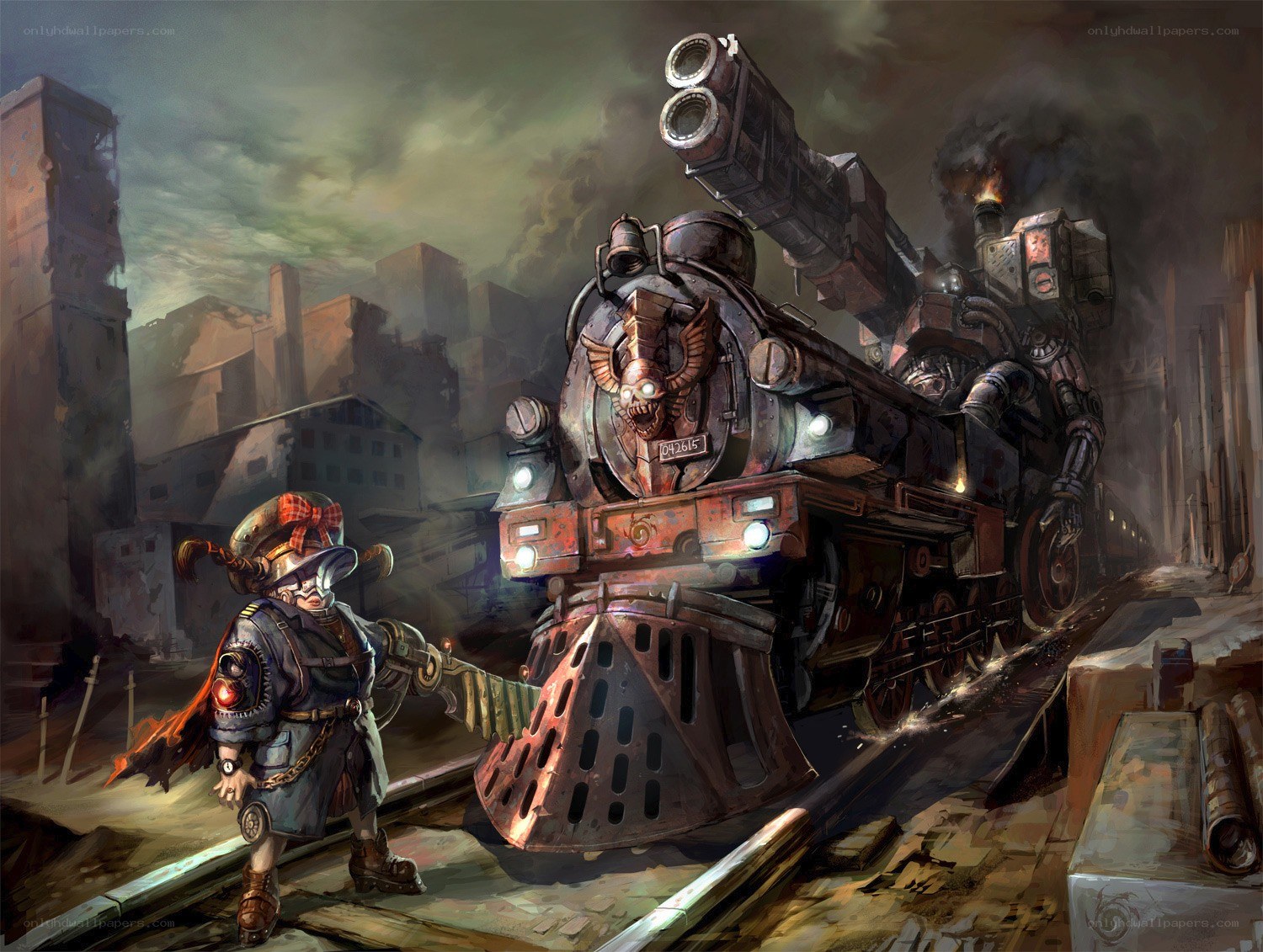 Steam-powered war train