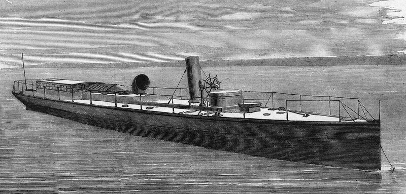 steam-powered warship illustration