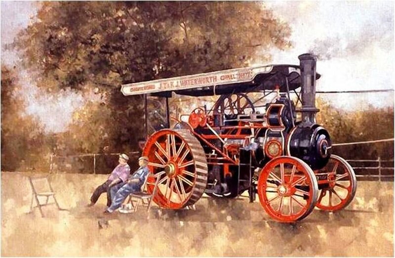 Steam Traction Engine — Brown