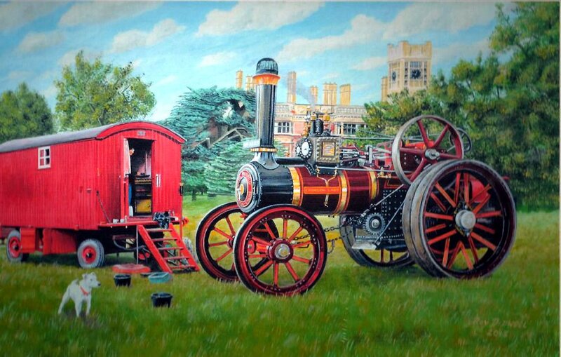 Steam Traction Engine — Red