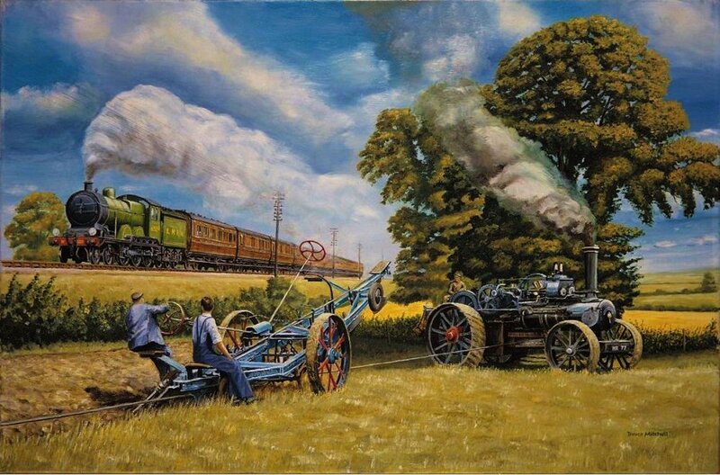 Steam Train and Tractor